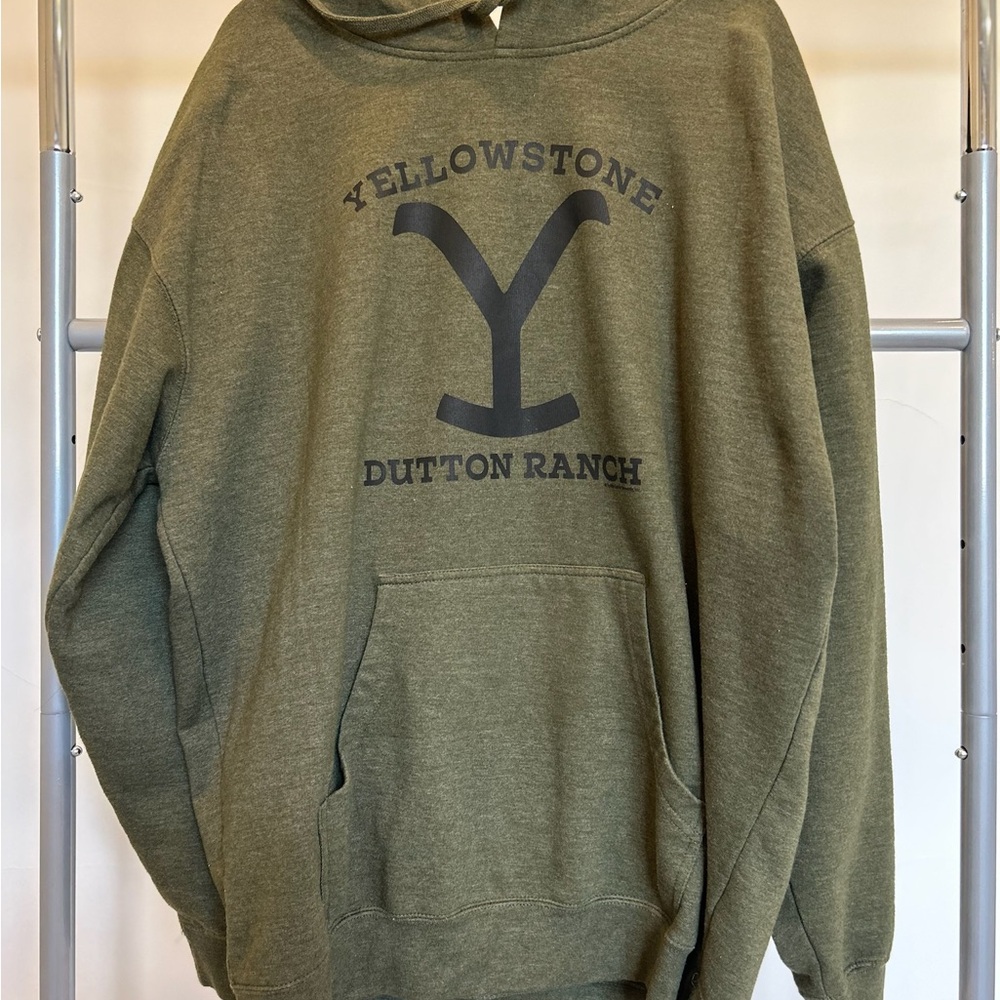 Yellowstone Dutton Ranch Olive Green Hoodie 2xl